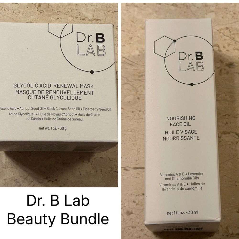 Dr. B Lab Skincare, Dr. Brandt Bundle: Face Oil + Glycolic Mask NEW! NIB!